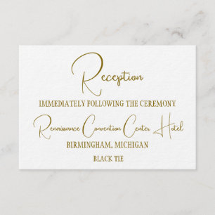 Formale goldene Black-Tie-Hochzeitsfeier Einladung