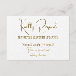 Formale Goldene Black-Tie-Hochzeitsinformationen  Einladung