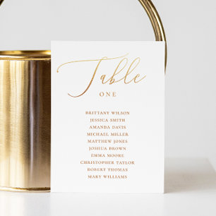 Formale Goldkalligrafie-Hochzeitstabelle Einladung