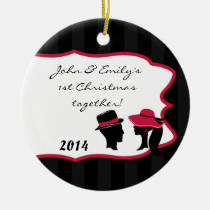 Formale Hats Retro Personalisierter Name Ornament