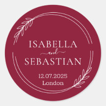 Formale Hochzeit Burgunder