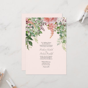 Formale Hochzeitssets der Eltern Blush Ein Ort Einladung
