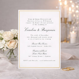Formale klassische goldene Umrandung elegante chic Folieneinladung