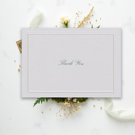 Formale klassische grüne elegante Rahmen Ivory Hoc Dankeskarte