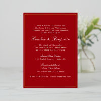 Formale klassische rote Goldrand elegante Hochzeit