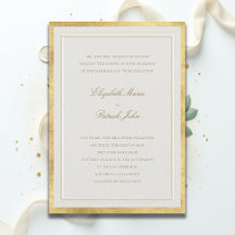 Formale moderne klassische elegante goldene Ecru-H