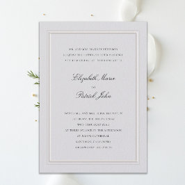 Formale moderne klassische elegante Hochzeit Elfen Einladung