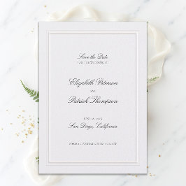 Formale moderne klassische elegante Rahmen-Perlen- Save The Date