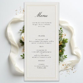 Formale moderne klassische Hochzeit mit erhöhter R Menükarte