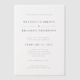 Formale moderne minimalistische schwarze Typografi
