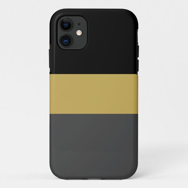 Formale, moderne schwarze, dunkelgraue Streifen Case-Mate iPhone Hülle (Rückseite)