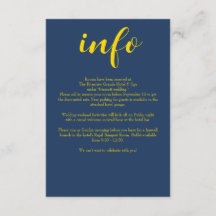 Formale Navy- und Gold-Hochzeit