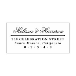 Formale Rücksendeadresse für elegante Script-Hochz Gummistempel
