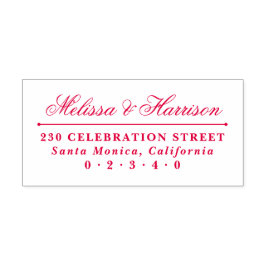 Formale Rücksendeadresse für elegante Script-Hochz Permastempel