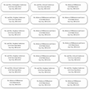 Formale Schrift Hochzeit Umschlag Adressaufkleber Aufkleber