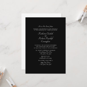 Formale schwarze Hochzeit Eltern Zwei Veranstaltun Einladung