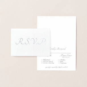 Formale silberne Folie II Grau RSVP Hochzeit Folienkarte
