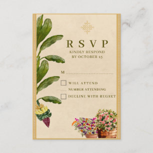 Formale traditionelle Hochzeits-RSVP-Karte   Elega RSVP Karte