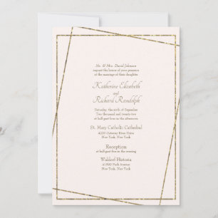 Formale und elegante Hochzeit Blush-Einladung Einladung