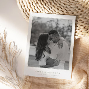 Formale Vintage-Salbei-Grün-Monogramm-Hochzeit Save The Date