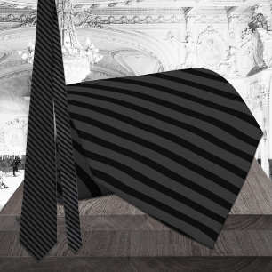 Formaler schwarzer Diagonal Tuxedo Streifen Krawatte