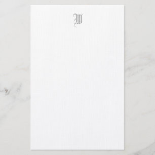 Formales Editable Monogramm-Leinen-Briefpapier Briefpapier