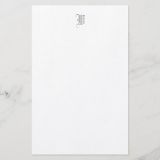 Formales Editable Monogramm-Leinen-Briefpapier Briefpapier