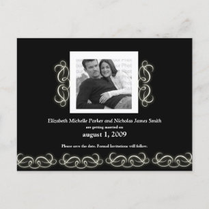 Formales elegantes BlumenSave the Date Ankündigungspostkarte