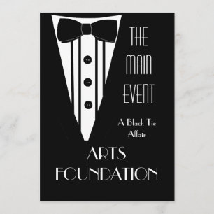 Formales Ereignis der Schwarzen Krawatte Einladung