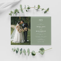 Formales Foto-Hochzeit in eleganten Sage Green Mon