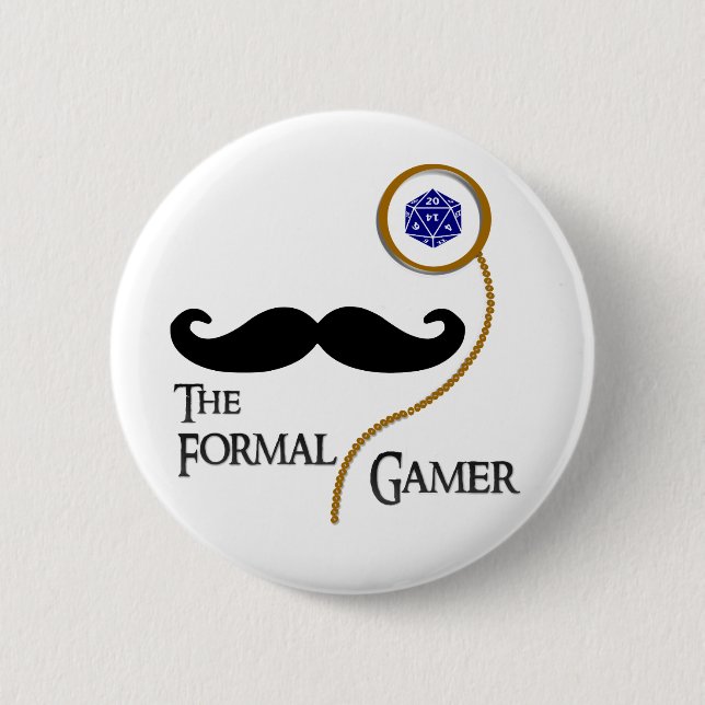 Formales Gamer-Abzeichen-Button Button (Vorderseite)