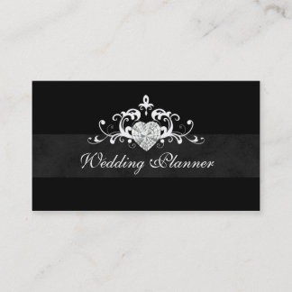 Formales Hochzeits-Event-Planer-Herz-Juwel Visitenkarte