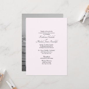 Formales Hochzeitsfoto Rosa Ohne Eltern Einladung
