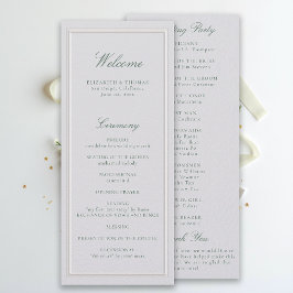 Formales klassisches grünes Elfenbein-Hochzeitspro