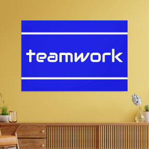 Formales modernes TEAMWORK Weiße Streifen auf köni Leinwanddruck