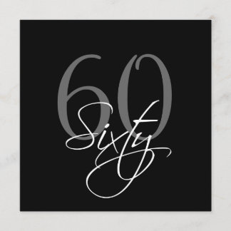 Formales schwarzes Grau-60. Einladung