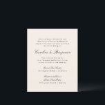 Formales Skript Elfenbeinhochzeit Einladung<br><div class="desc">Förmliche Klassische Schrift Elegante Einladung zur Hochzeit in Elfenbein und Schwarz</div>