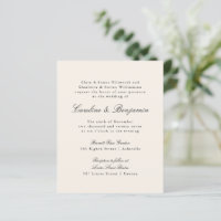 Formales Skript Elfenbeinhochzeit Einladung