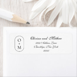 Formales Skript mit geometrischer Monogrammadresse