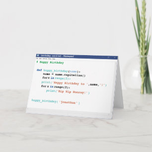 Format für den Geburtstag Notepad Computerprogramm Karte