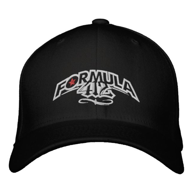 Formel412 - Rocker-Logo-Cap - BLK Bestickte Kappe (Vorderseite)