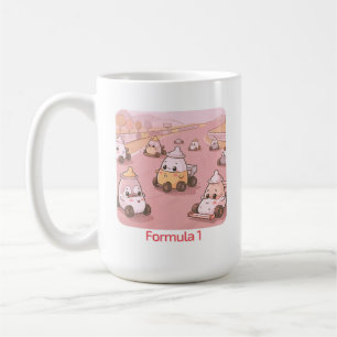 Formel-1-Babyflaschen-Rennwagen Süßer Cartoon  Kaffeetasse