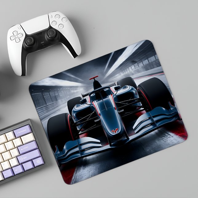 Formel-1-Wut: Hochgeschwindigkeits-Rennen im Regen Mousepad (Von Creator hochgeladen)