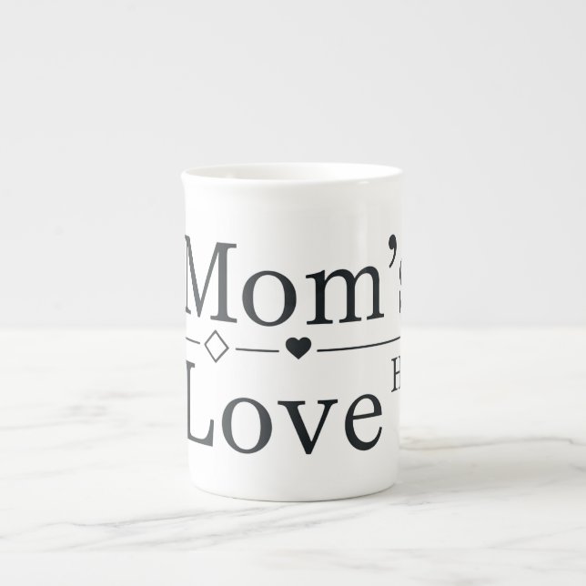 Formel für die Liebe der Mama Prozellantasse (Vorderseite)