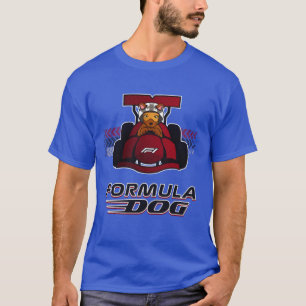 Formel Hund süßer Hund fährt F1-Auto vintage T-Shirt