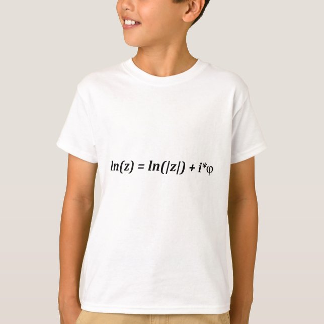 Formel Mathematical ln(z) = ln(|z|) + i*j T-Shirt (Vorderseite)