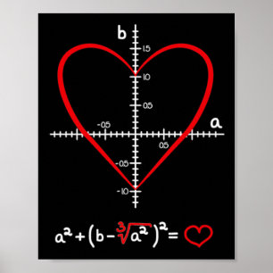 Formel-Mathematik-Valentinstag-Geschenke für Mathe Poster