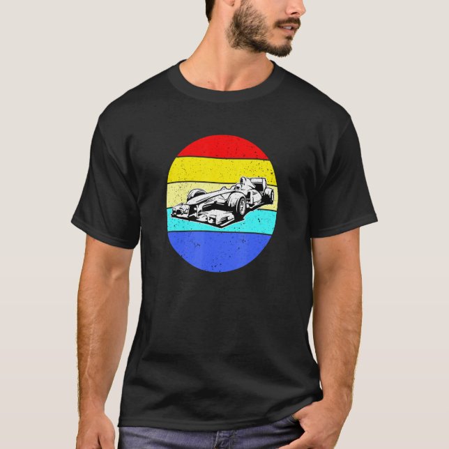 Formel Racer Grunge Retro T-Shirt (Vorderseite)