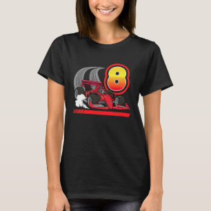 Formel Racing Auto 8 Jahre alt 8 Geburtstag Rennen T-Shirt