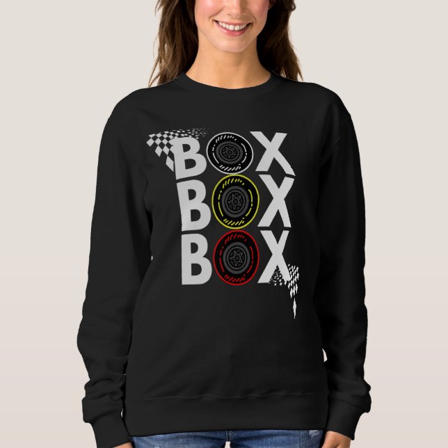 Formel-Racing-Box-Feld Funkruf nach Pitbo Sweatshirt (Vorderseite)